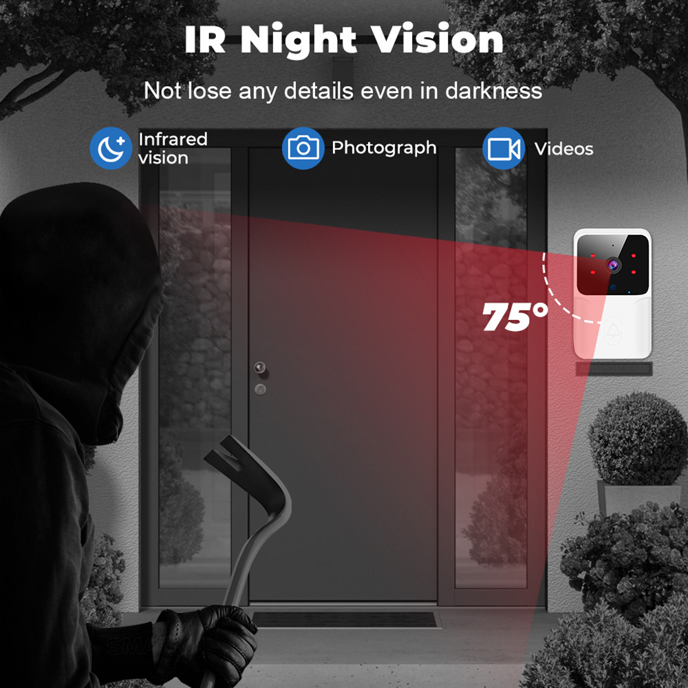 Wireless Video Doorbell Camera - Smart Home Video Doorbell Enhanced Security With Smart Doorbell recension och pris