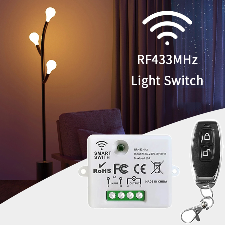 RF 433MHz Wireless Remote Cont - Smart Home Miniature recension och pris