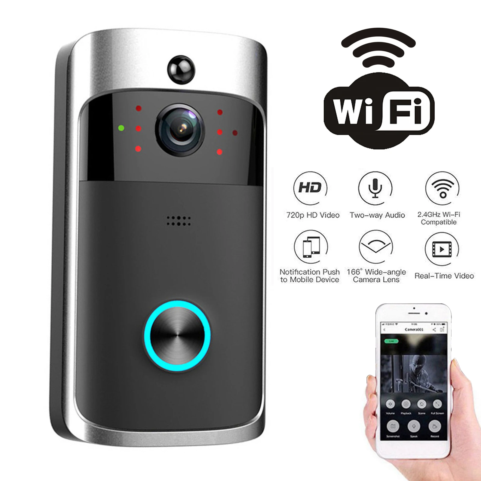 2026 NEW V5 Video Door Bell Wi - Smart Home Video Doorbell Enhanced Security With Smart Doorbell recension och pris