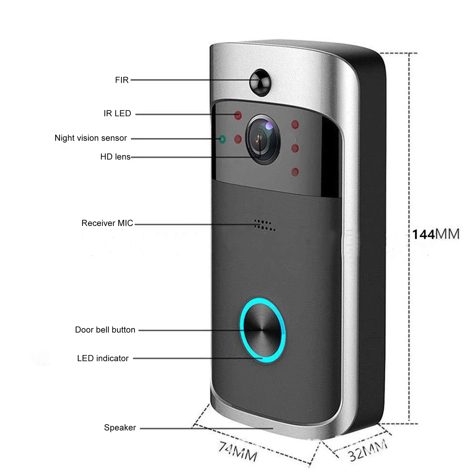 2026 NEW V5 Video Door Bell Wi - Smart Home Video Doorbell Enhanced Security With Smart Doorbell recension och pris