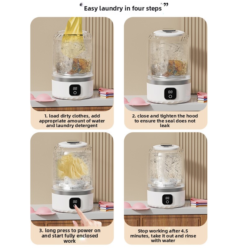 Mini USB Portable Washing Mach - Smart Home Laundry recension och pris