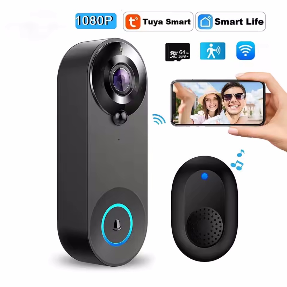 Tuya 1080P Wireless WIFI Doorb - Smart Home Video Doorbell Enhanced Security With Smart Doorbell recension och pris