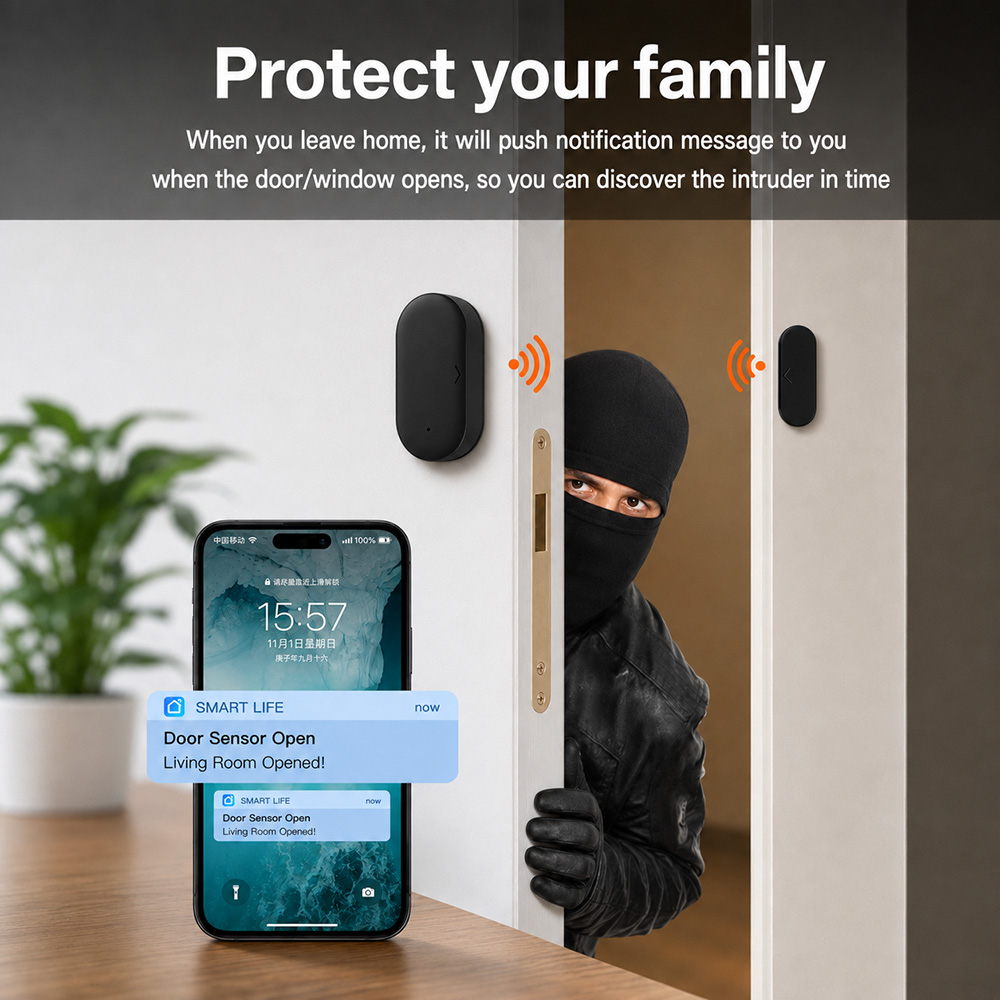 Tuya Zigbee 3.0 Mini Door Wind - Smart Home Miniature recension och pris