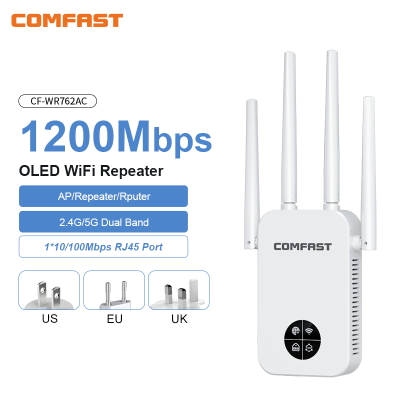 COMFAST 1200Mbps Wifi Repetido - Smart Home X10 recension och pris