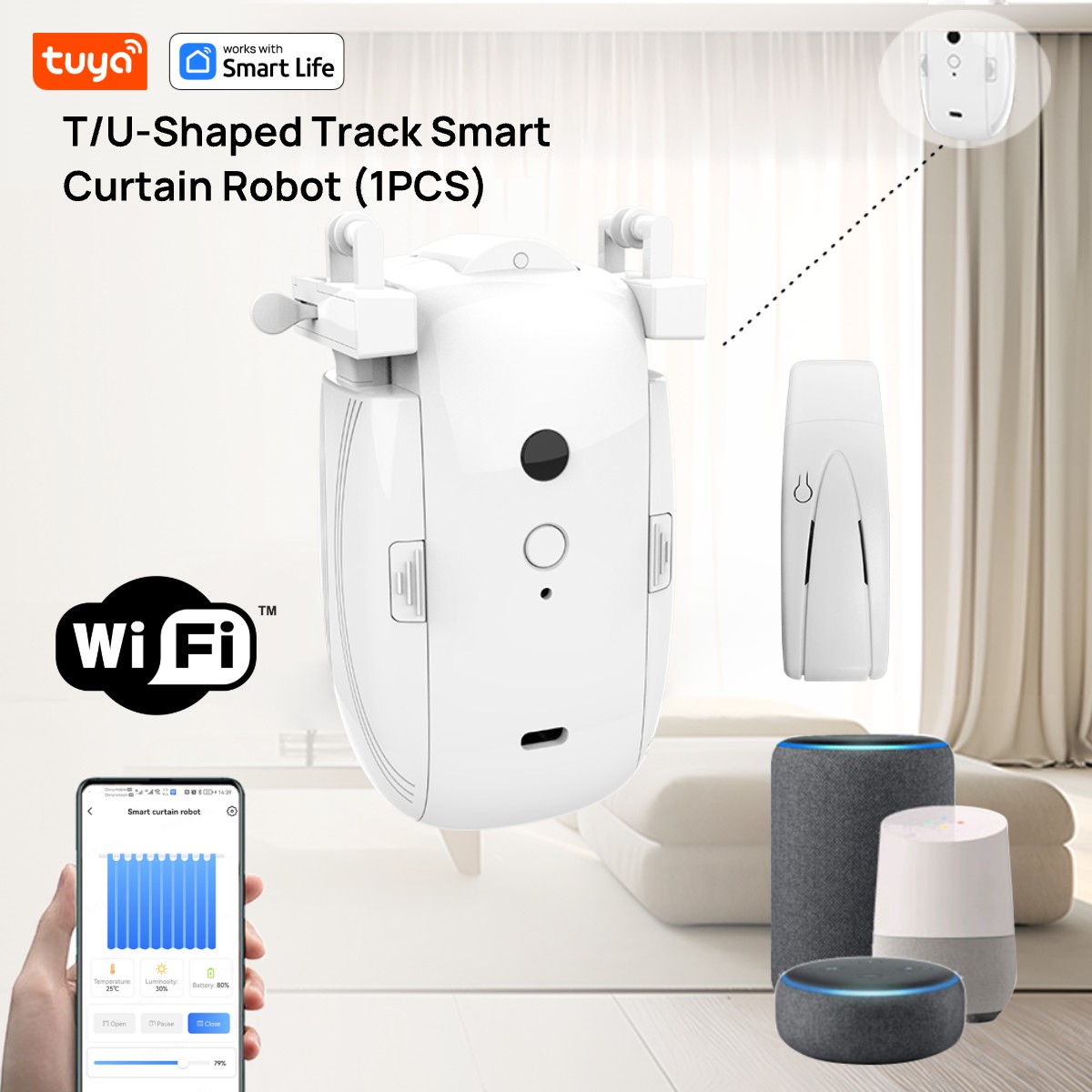 Tuya Smart WiFi Curtain Robot  - Smart Home Hub Ikea recension och pris