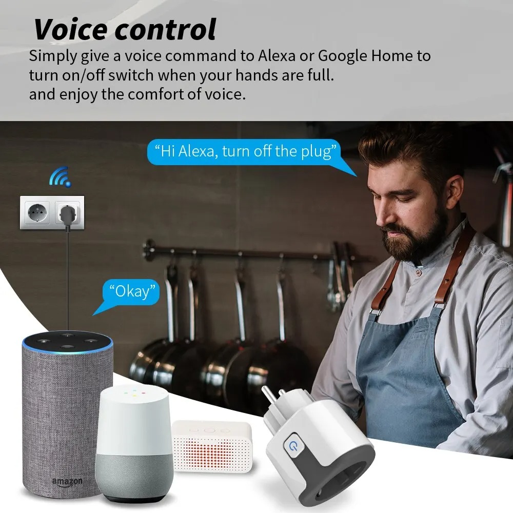 WiFi EU Smart Socket Plug Work - Smart Wall Socket recension och pris