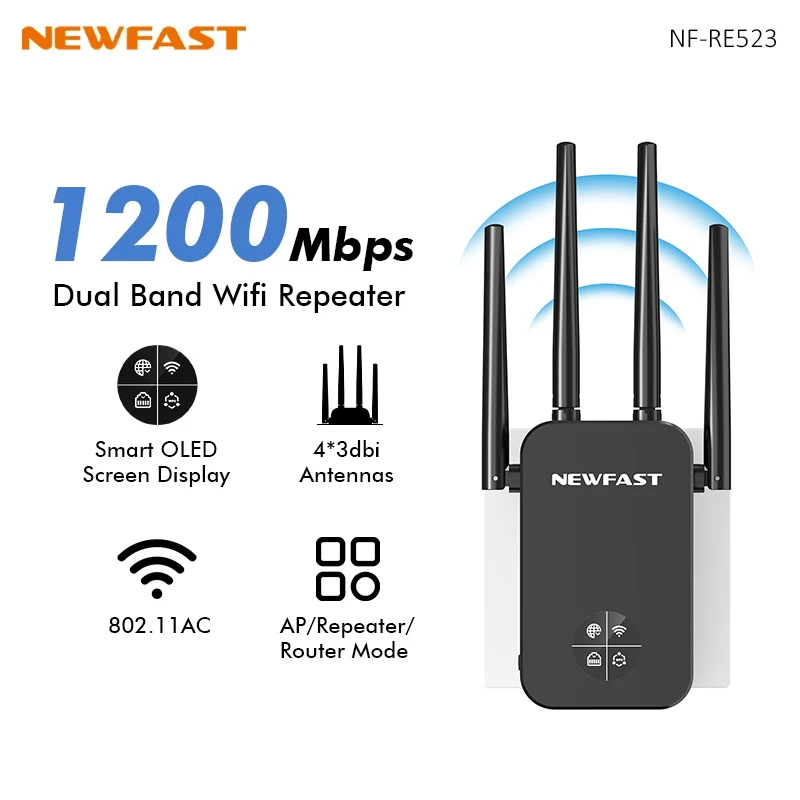 NEWFAST 1200Mbps WiFi Repeater - Smart Home X10 recension och pris