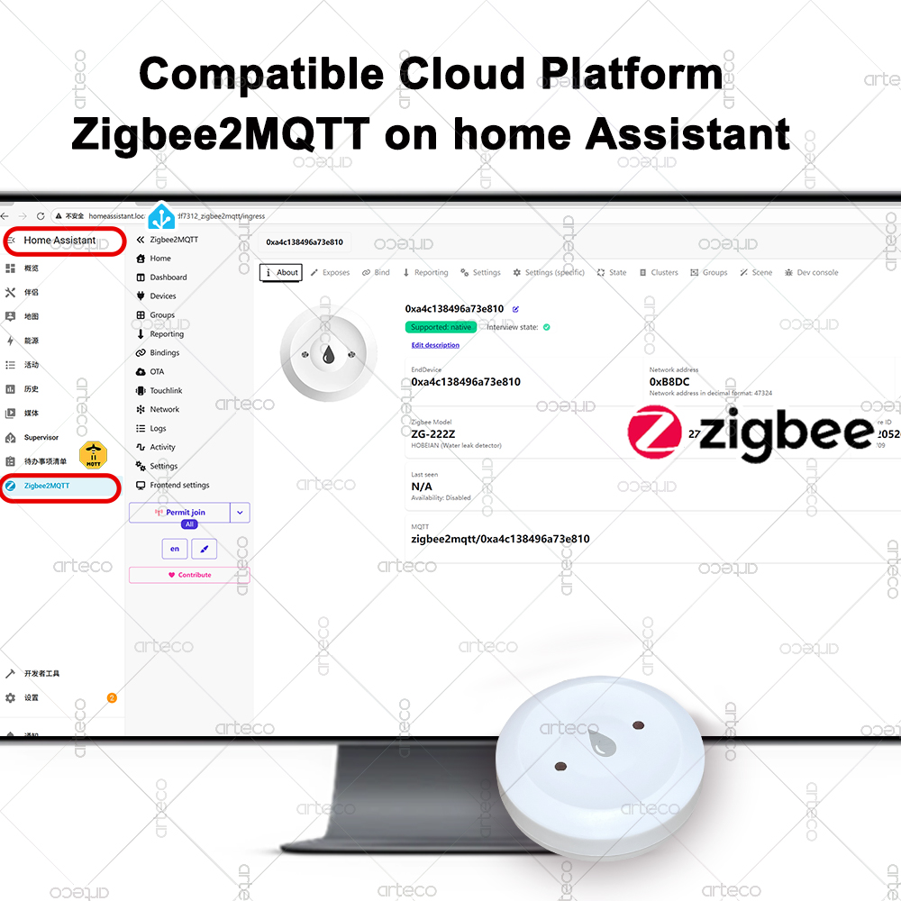 Tuya Smart Zigbee Water Sensor - Smart Home Features recension och pris