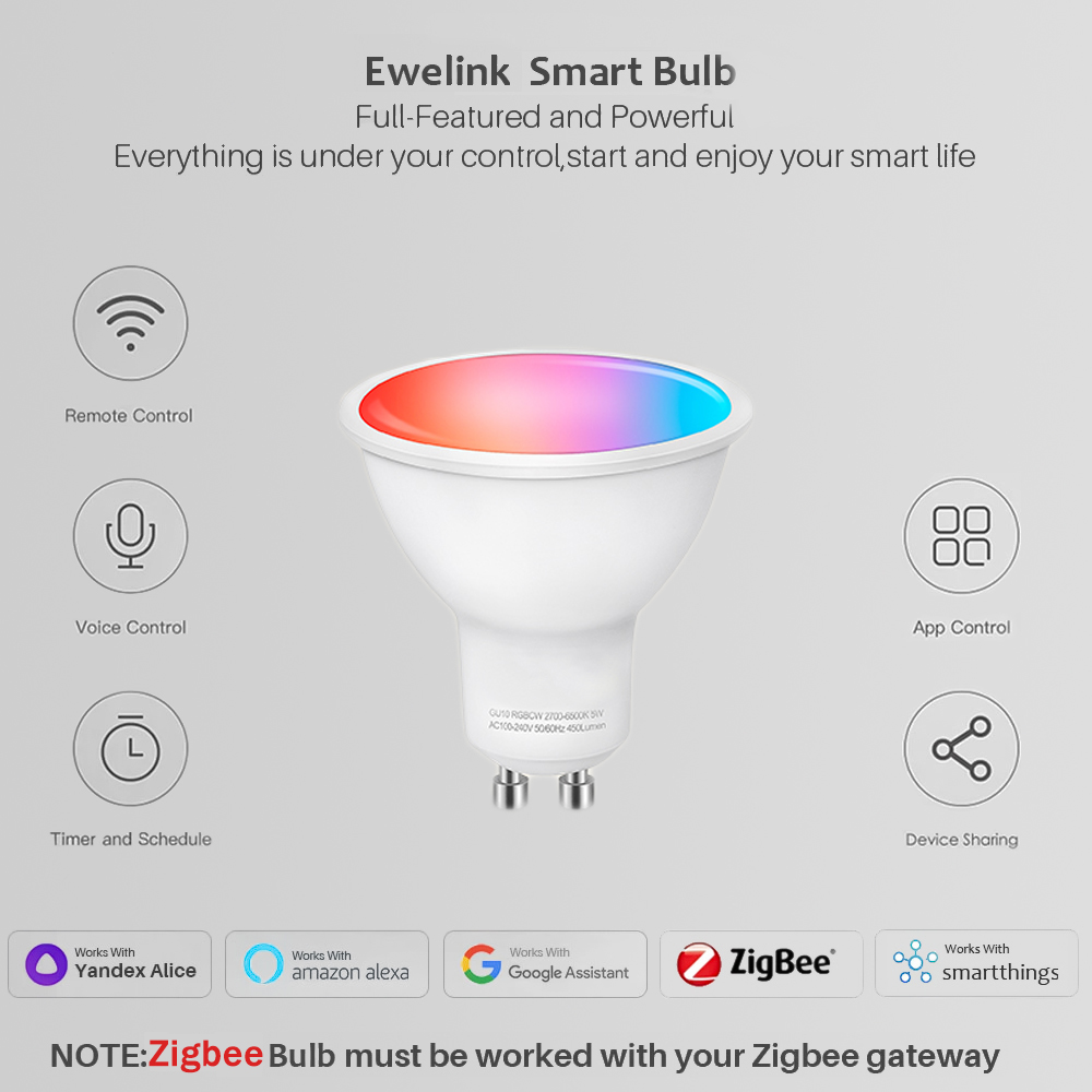 Ewelink GU10 Zigbee LED Bulbs  - Smart Bulb recension och pris