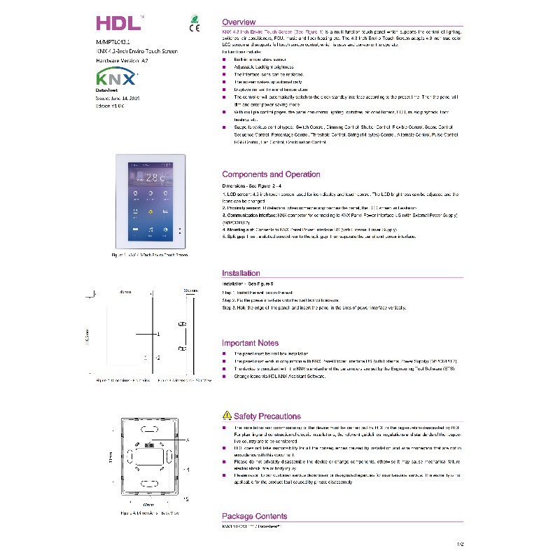 Plastic material 4.3 inch auto - Smart Home Knx System recension och pris
