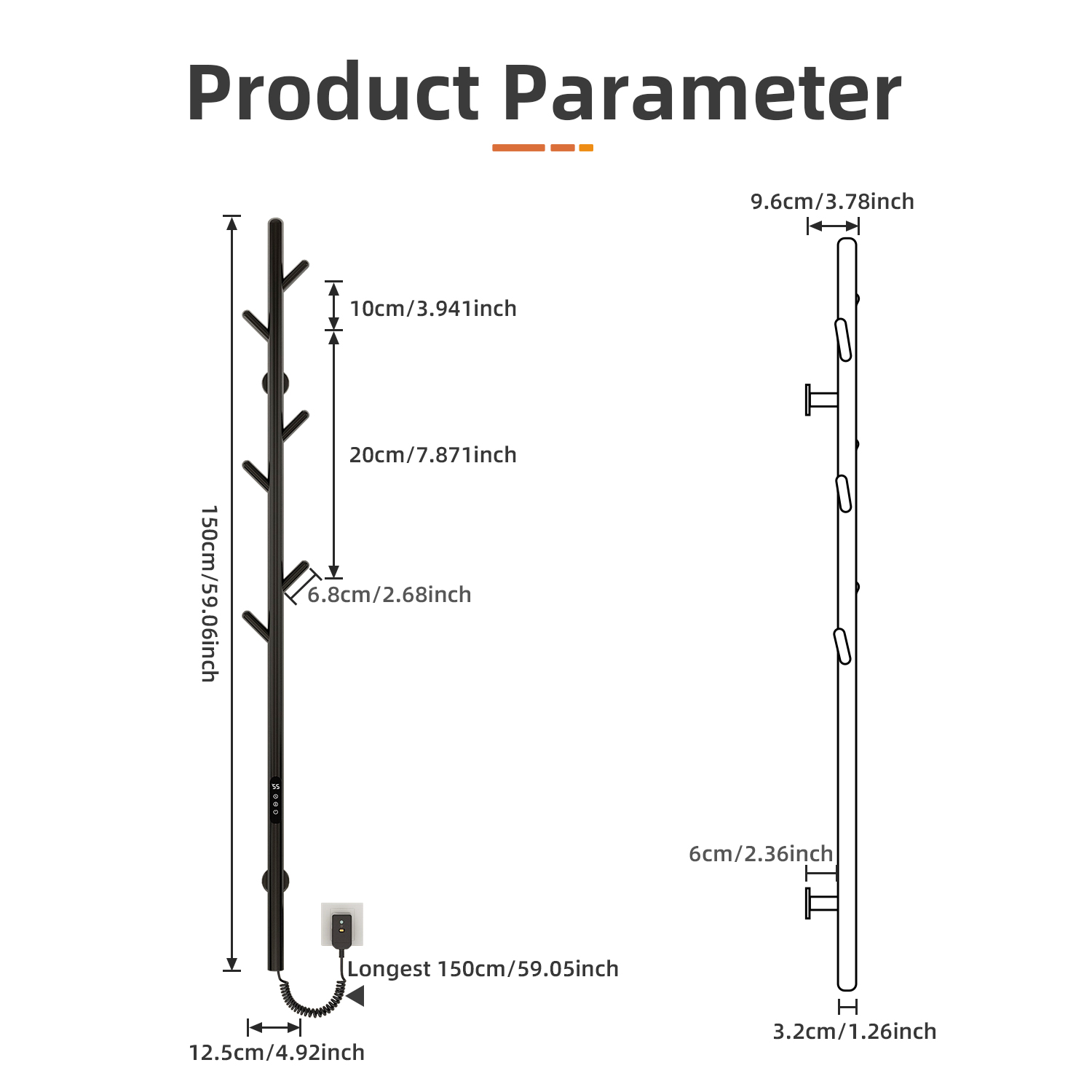 Smart Electric Towel Rack Eco- - Smart Home recension och pris