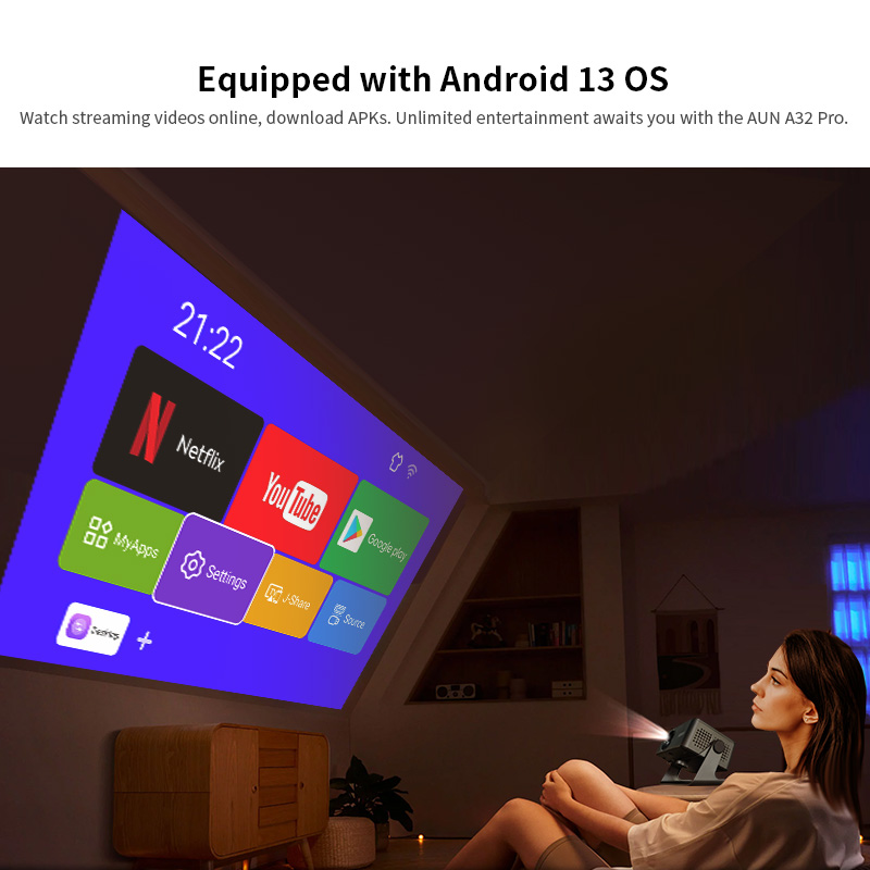 AUN Android Projector A32 Pro  - Smart Home X10 recension och pris