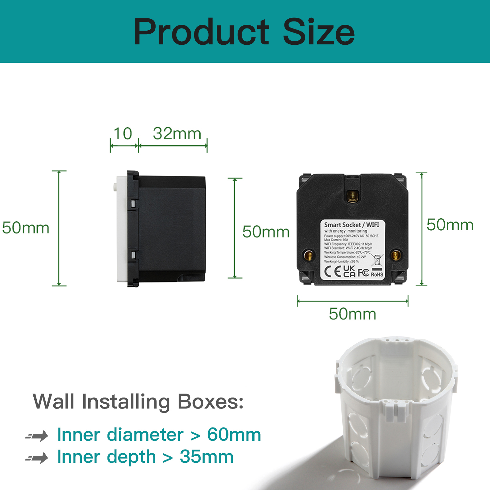 BSEED WIFI Socket Modules Smar - Smart Wall Socket recension och pris